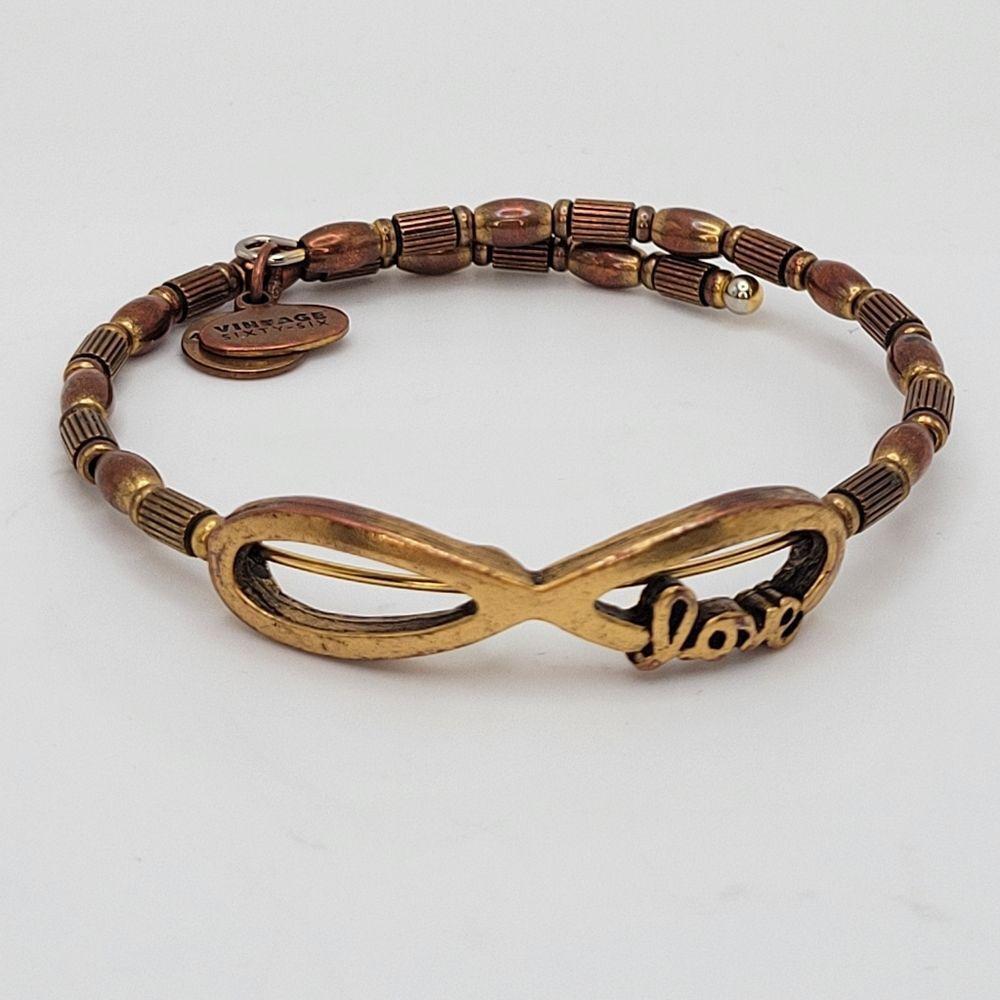 Alex and Ani | Wrap Bracelet Vintage Sixty Six Infinite Love Bronzetone